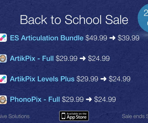 Back to School Sale on our Apps